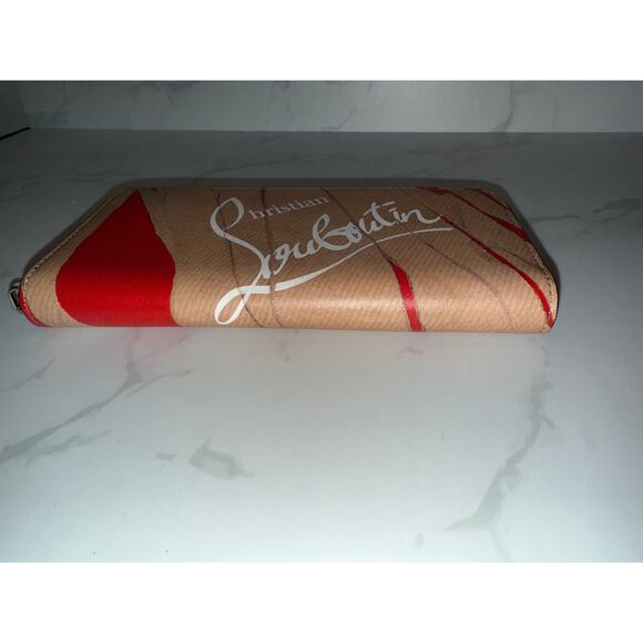 Christian Louboutin Panettone Zip Wallet in Kraft/Red - Picture 6 of 7